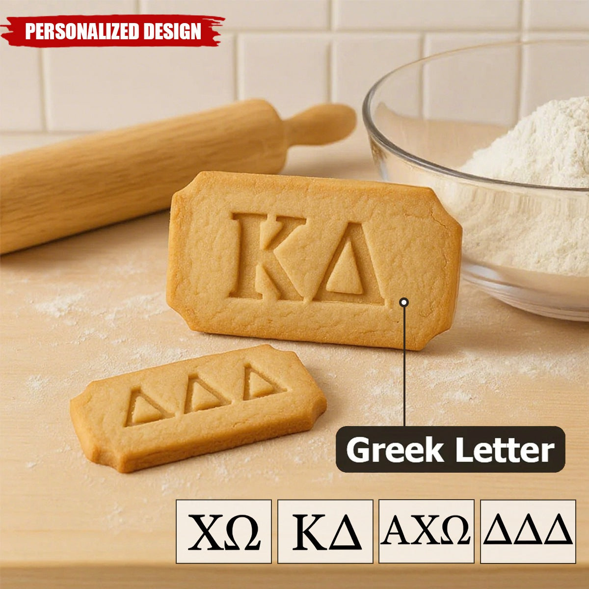 Personalized Greek Letter Cookie Cutter-Gift for Friends,DIY Baking Lover