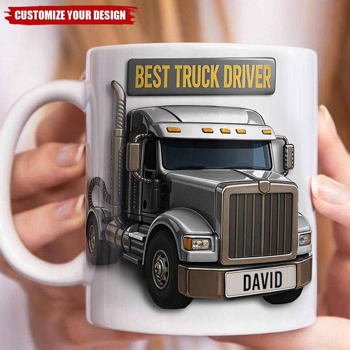 Best Truck Driver, Featuring A Classic Truck, Personalized Custom Coffee Mug, Gift For Truck Enthusiasts