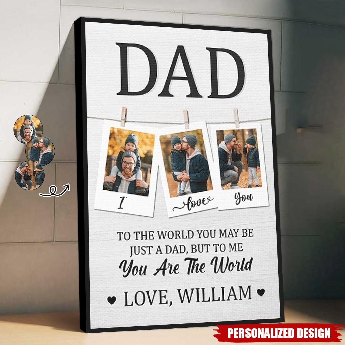 More Than Just A Dad-Personalized Vertical Poster-Gift For Dad, Grandpa