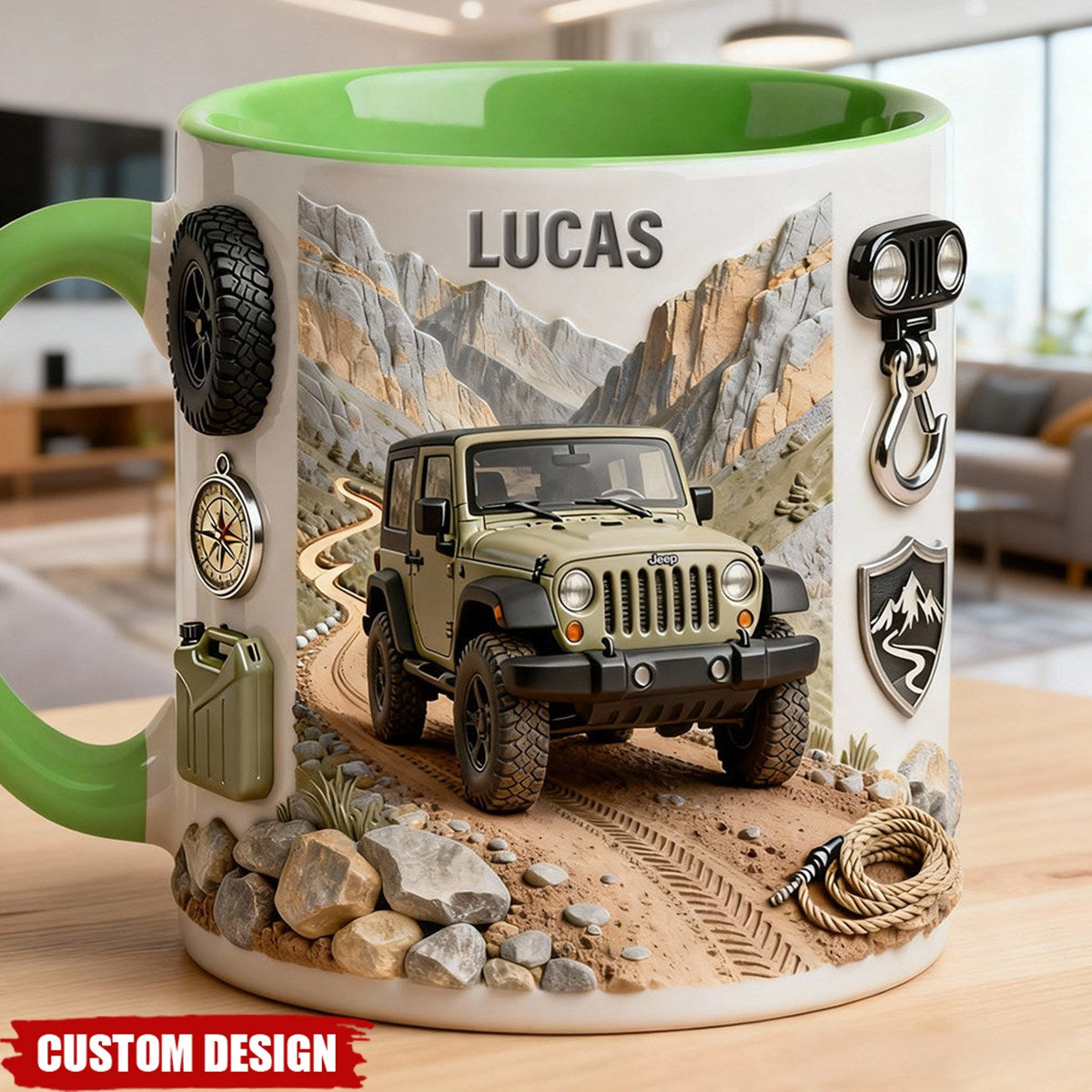 Off-Road Car Coffee Accent Mug - Personalized Gifts For Off-Road Car Lovers