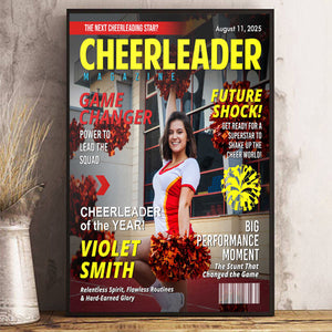 Custom Cheerleader Magazine Cover Poster, Gift For Cheerleader