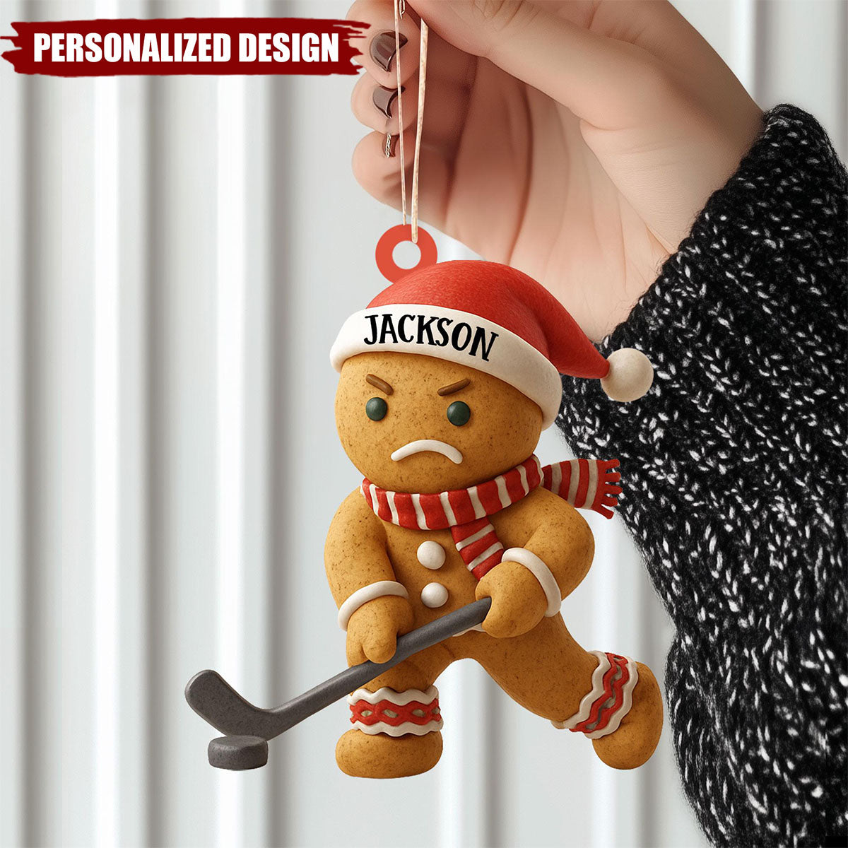 Personalized Hockey Player Ornament Gift for Hockey Lover