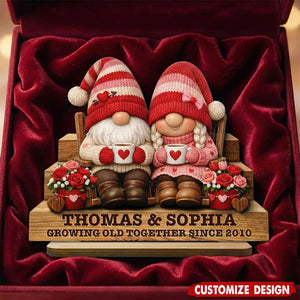 Personalized Wooden Couple Plaque - Everlasting Love Valentine Gift for Lovers