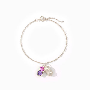 We Are Besties 2-4 Birthstone Peanut Bracelet - Gift For Friend