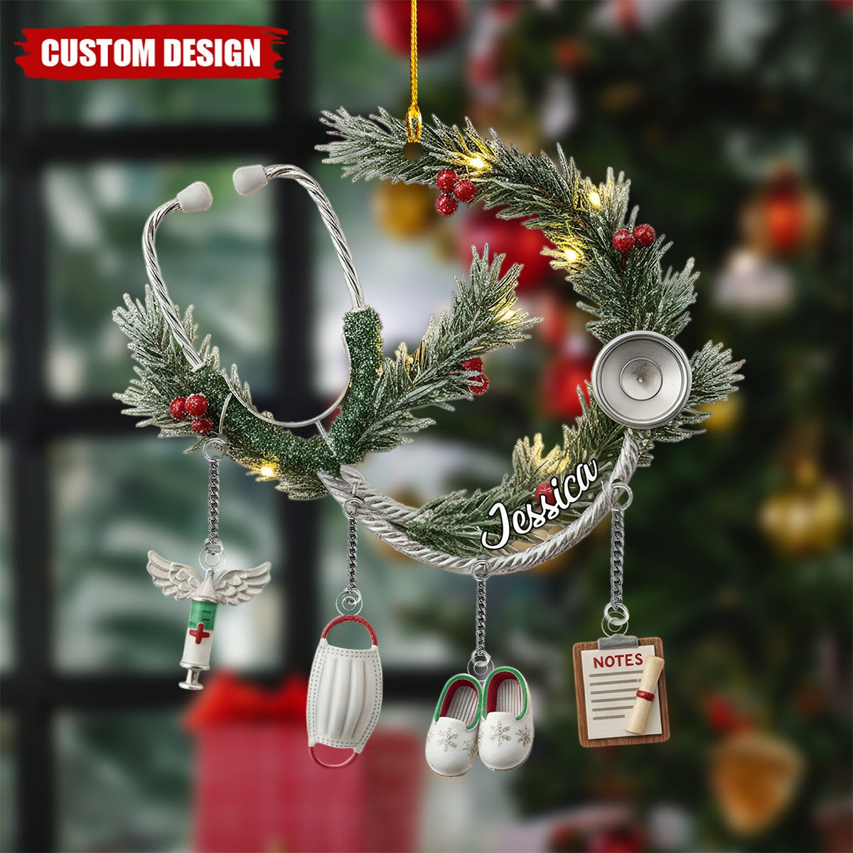 Nurse Life - Personalized Nurse Ornament With Charm