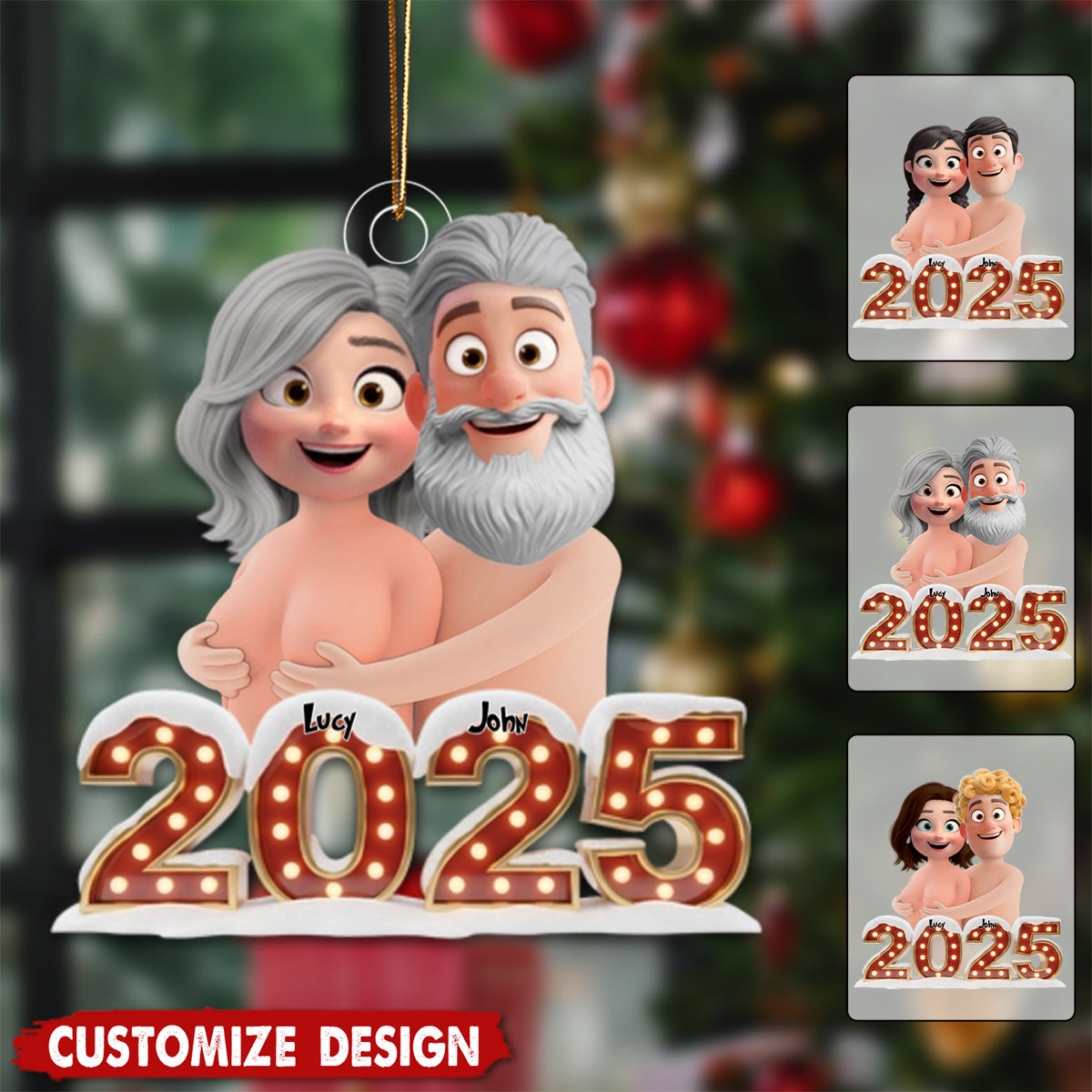 2025 Naughty Couple Ornament Personalized Christmas Gifts