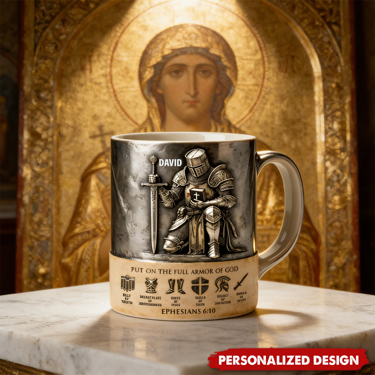 Full Armor Of God-Personalized Mug-Gift For Christian