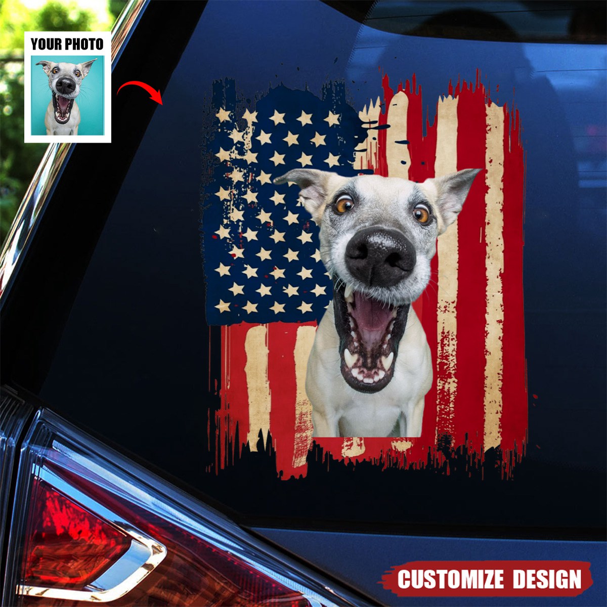 Personalized dog photo decal - gift for dog lovers