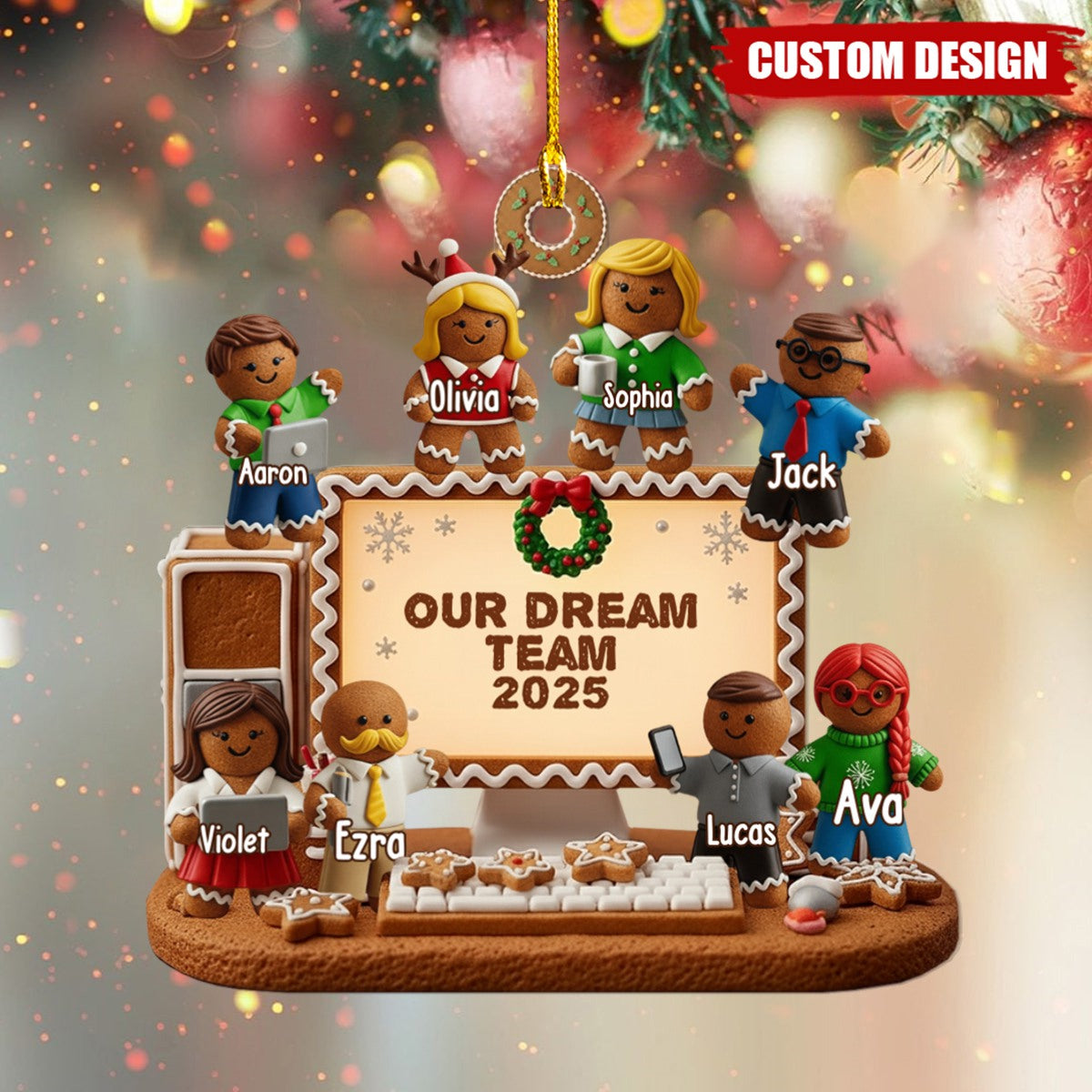 Our Dream Team - Personalized Corworker Transparent Ornament