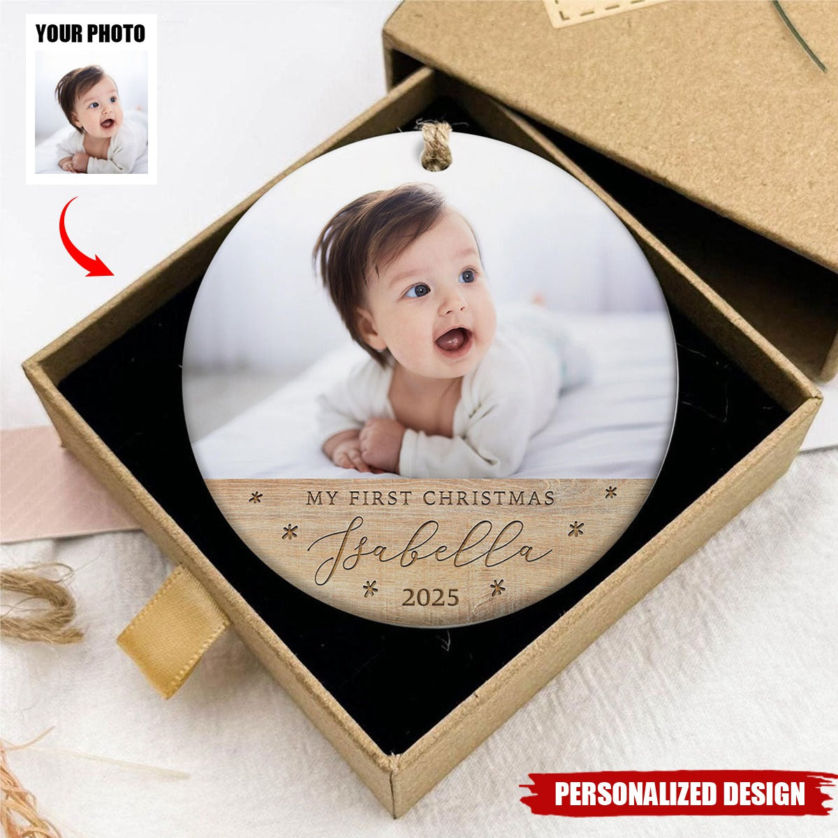 2025 New Release Personalized Baby’s First Christmas Ornament-Baby Holiday Keepsake