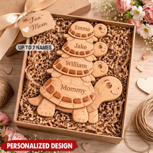 Personalized Wooden Turtle Puzzle