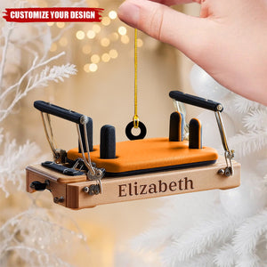 Custom Pilates Reformer Acrylic Ornament, Unique Gift for Pilates Instructor & Lover