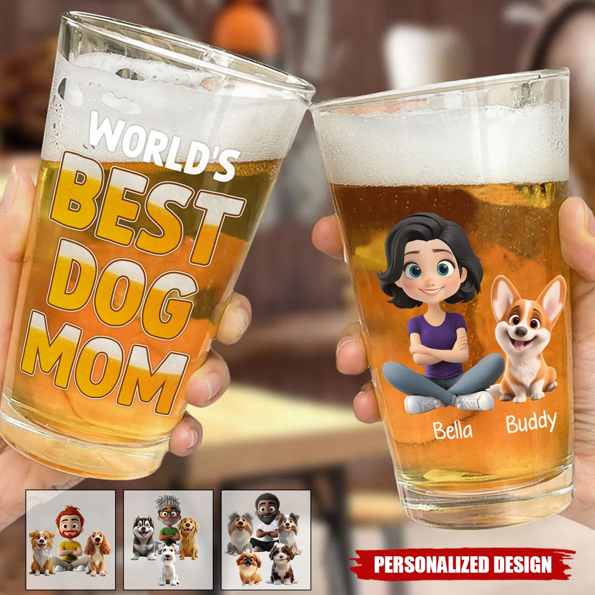 Best In The World-Personalized Beer Glass