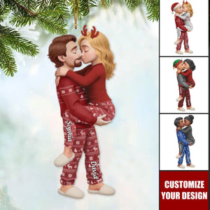 Personalized Anniversary Christmas Wedding Gifts - Custom Acrylic Ornament For Husband And Wife, Him And Her - Our First Noel As Lovers