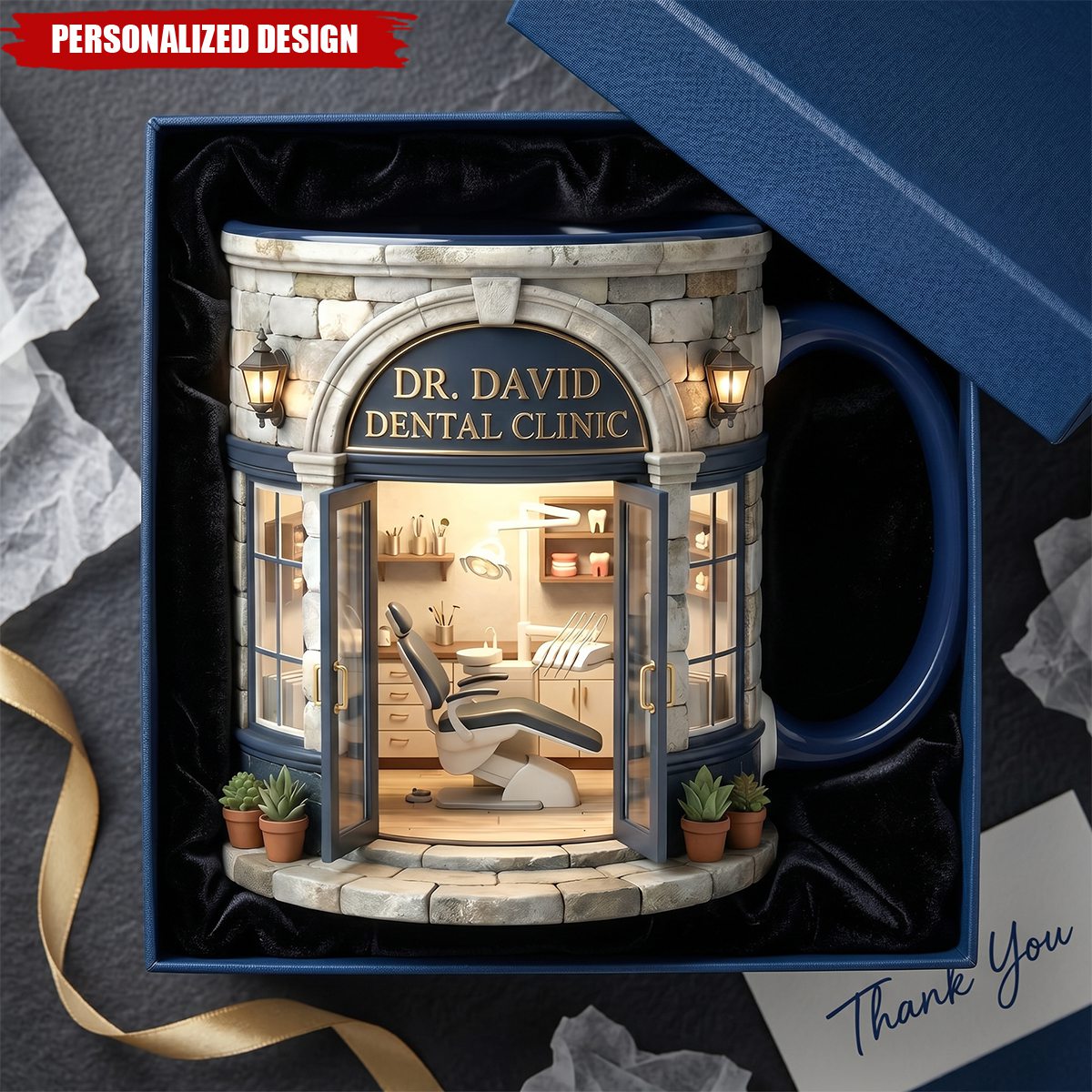 Personalized Dental Clinic Mug-Dentist Appreciation Gift