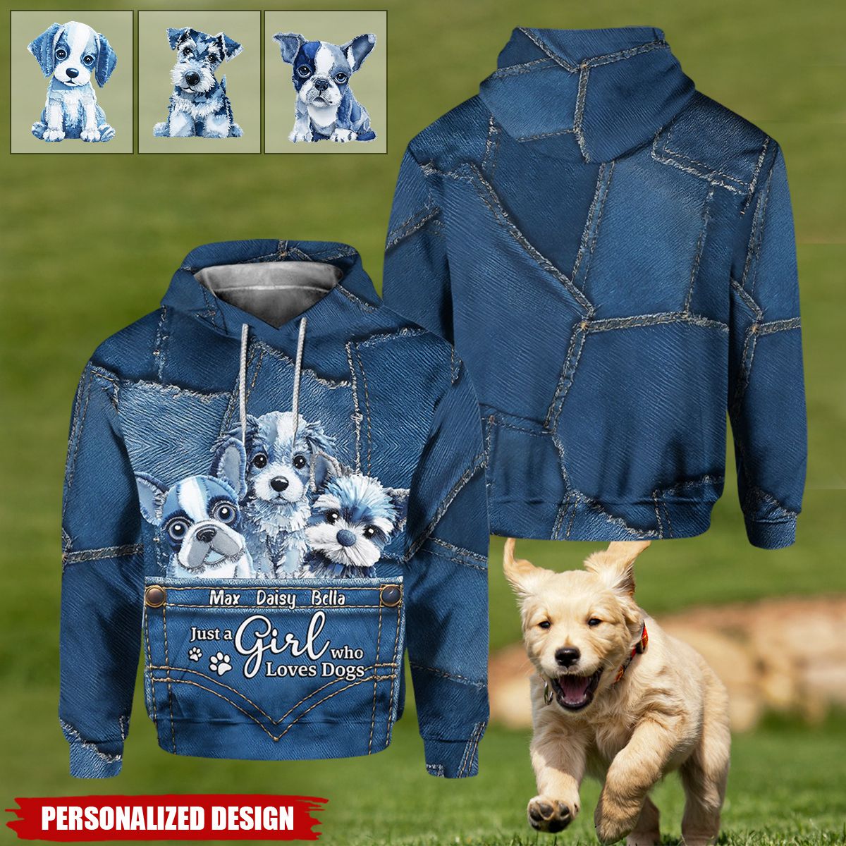 Just A Girl Who Loves Dog-Personalized Dog Hoodie