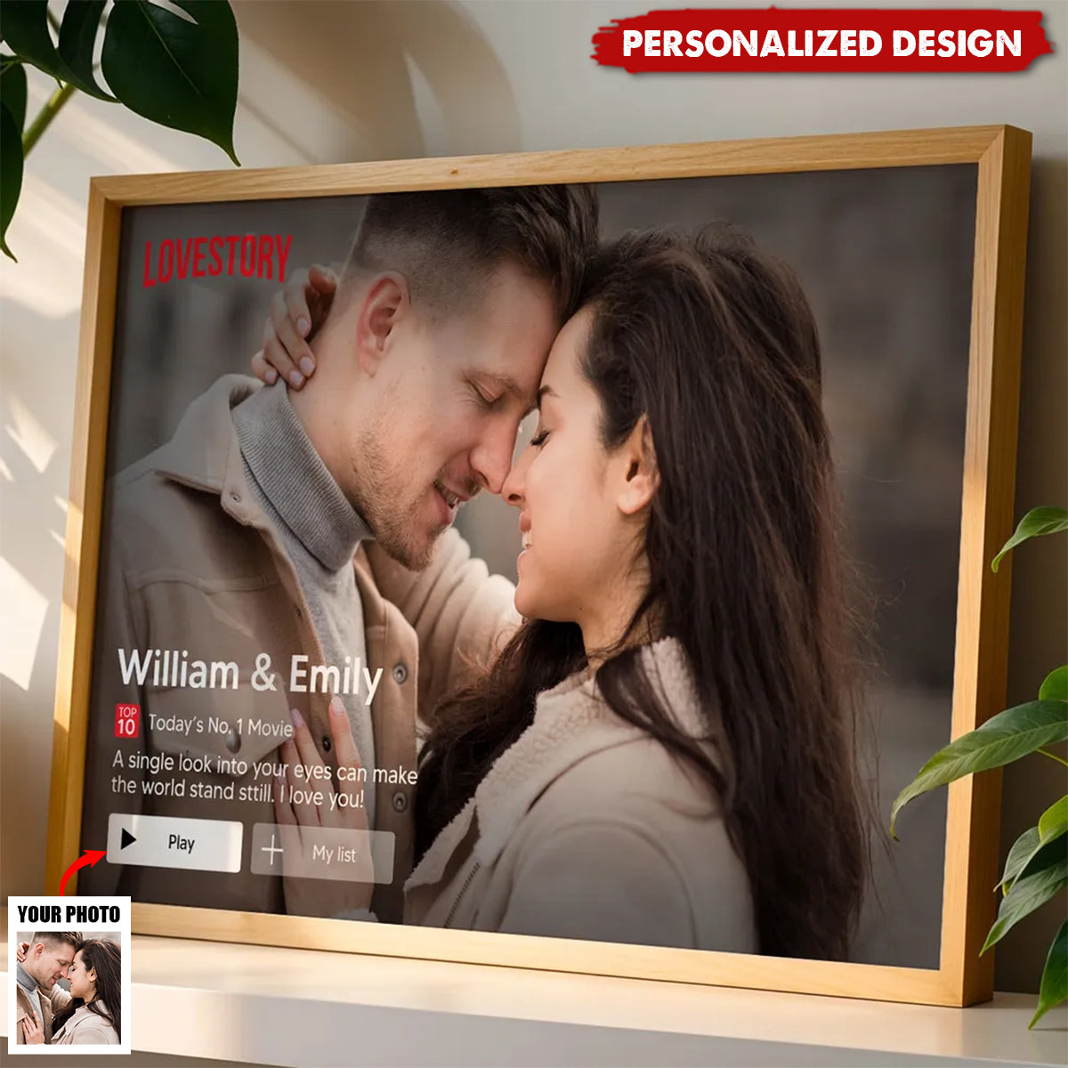 Couple Romantic Love Story-Personalized Poster-Anniversary Gift For Him, For Her