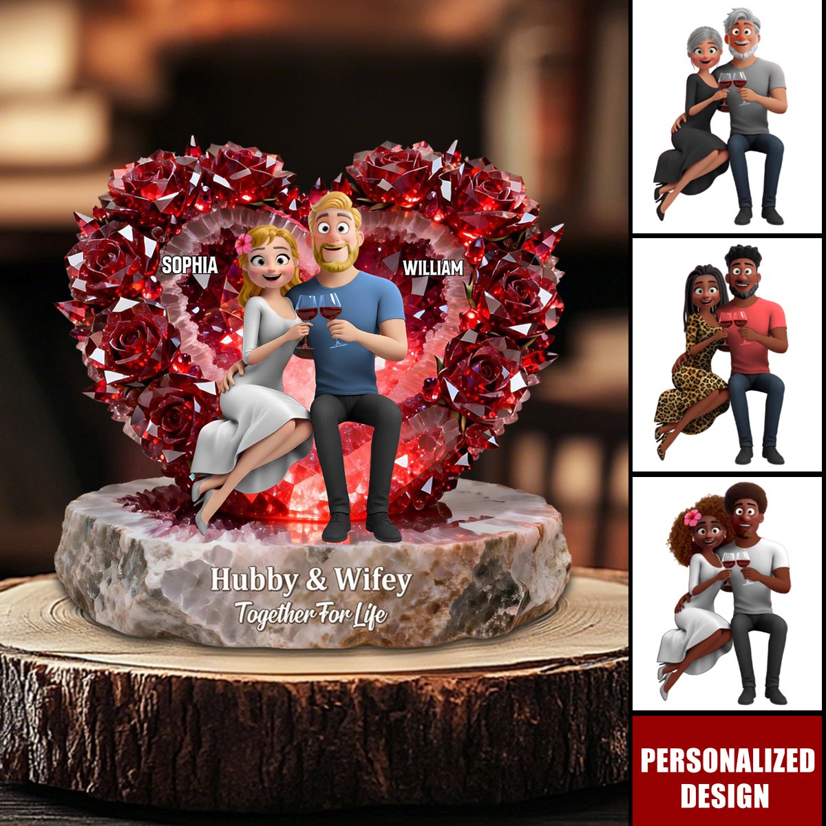 Together For Life-Personalized Couples Acrylic Plaque-Gifts For Couples