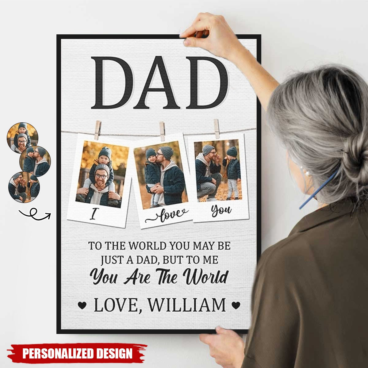 More Than Just A Dad-Personalized Vertical Poster-Gift For Dad, Grandpa