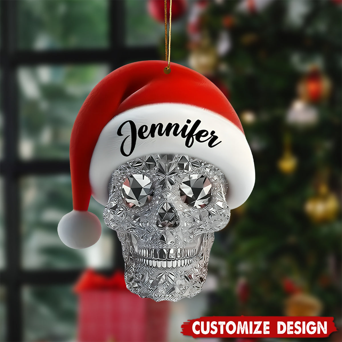 Merry Christmas - Personalized Skull Ornament