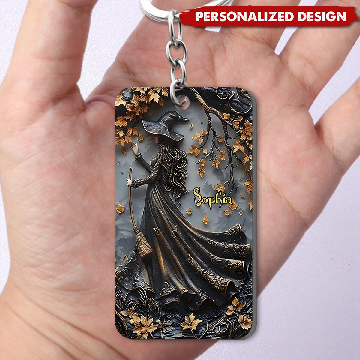 Beautiful Witch - Personalized Witch Acrylic Keychain