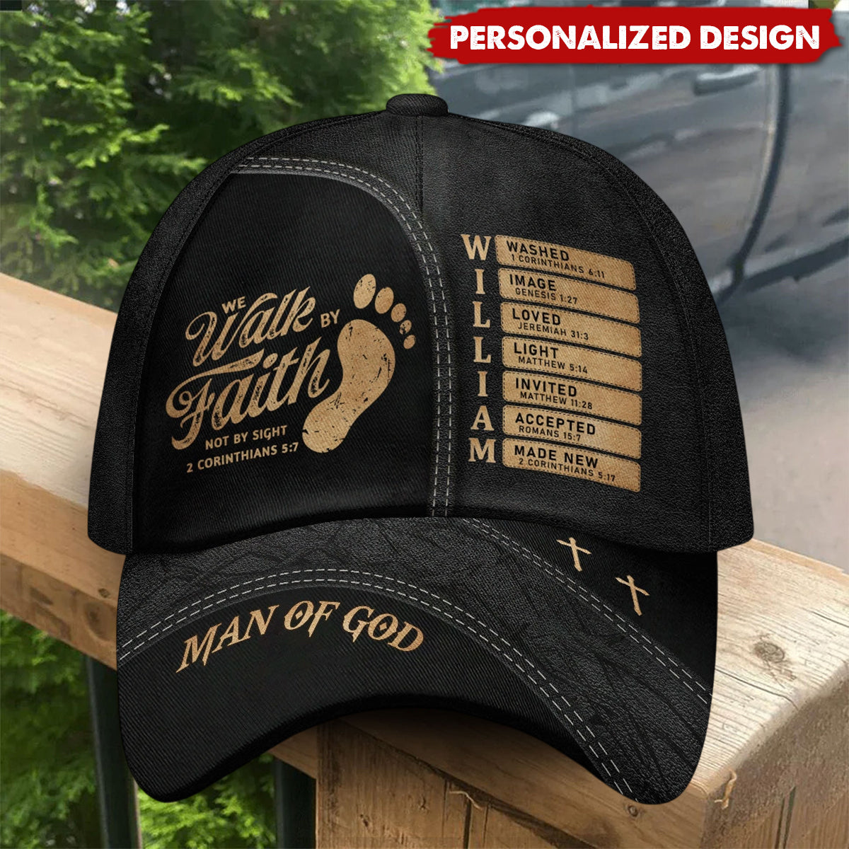 We Walk By Faith Not By Sight-Personalized Classic Cap