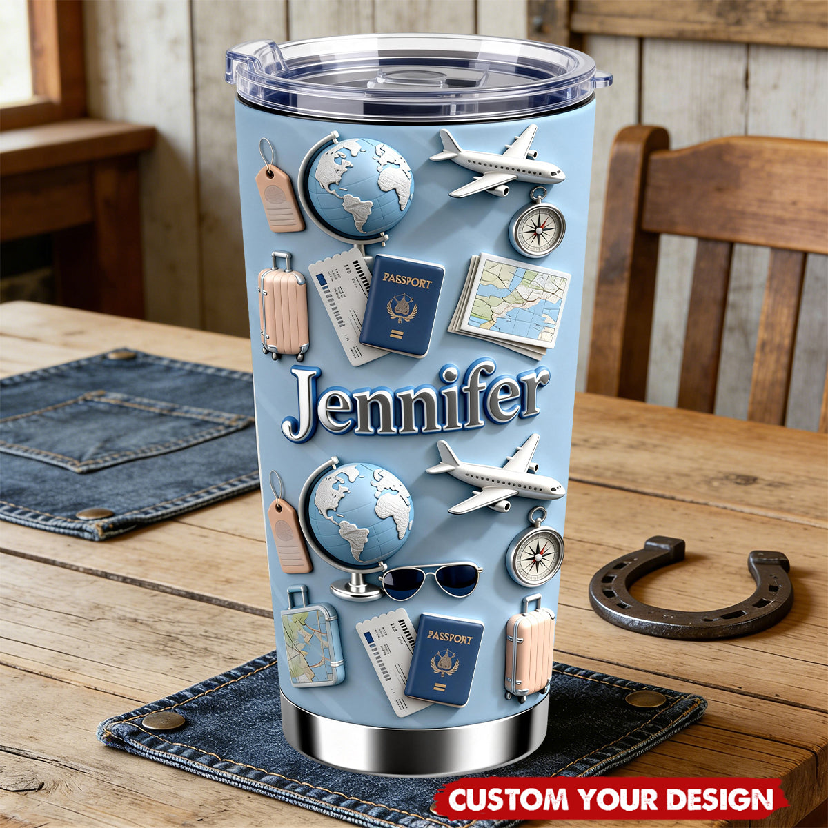 Just A Girl Who Loves Travelings - Personalized Travelling Full Print Tumbler