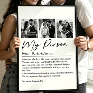 Personalized "My Person" Custom Couple Photo Canvas Poster