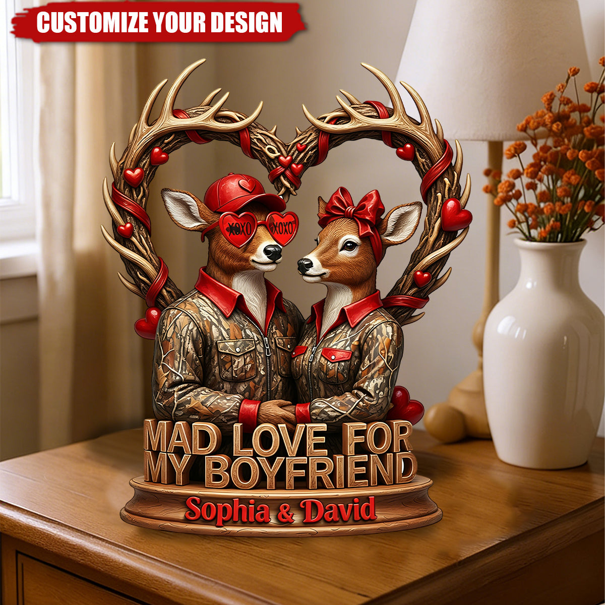 Mad Love Acrylic Plaque Personalized Gifts For Hunting Couple
