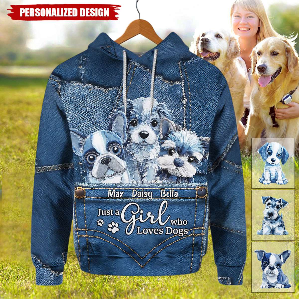 Just A Girl Who Loves Dog-Personalized Dog Hoodie