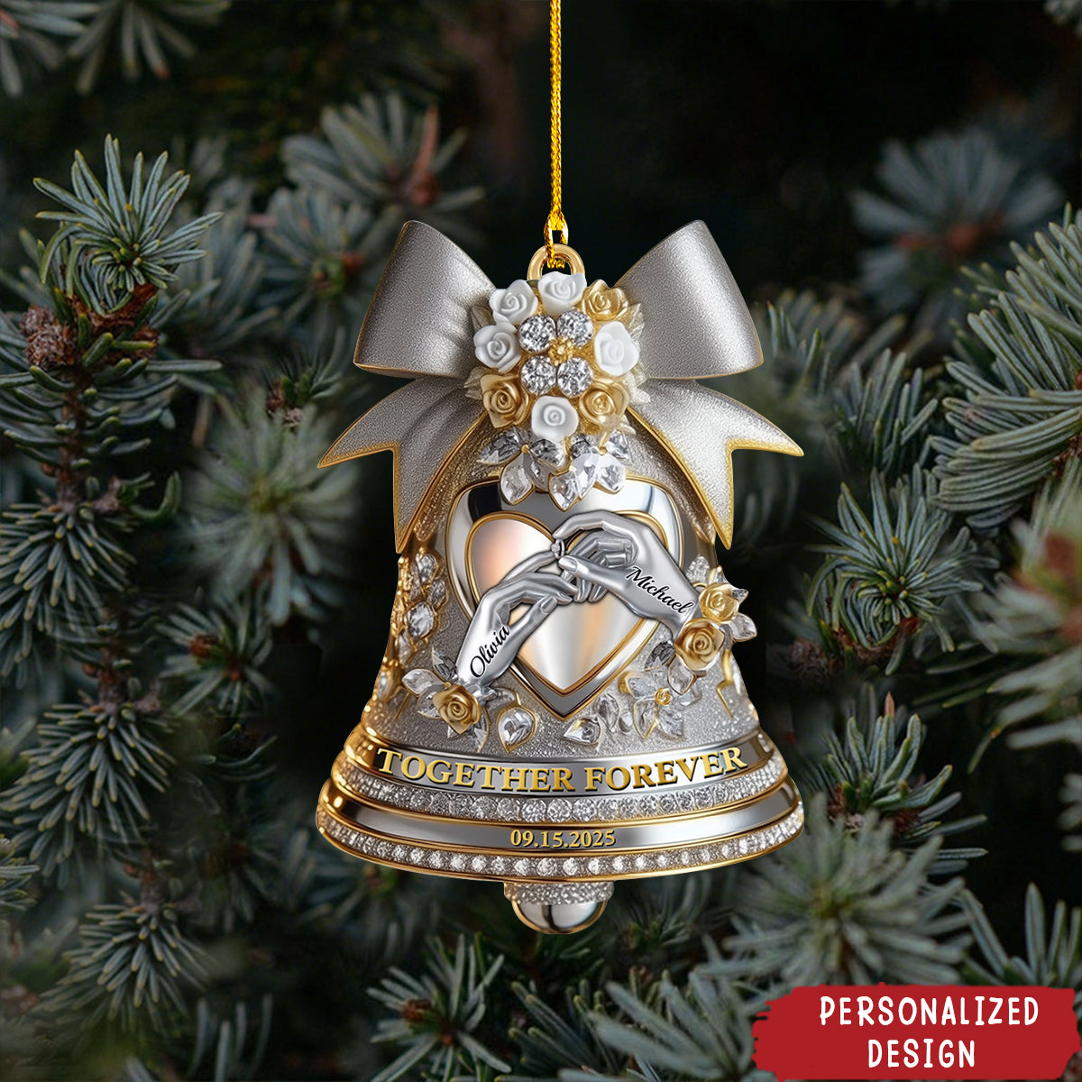Together Forever - Personalized Couple Ornament