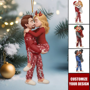 Personalized Anniversary Christmas Wedding Gifts - Custom Acrylic Ornament For Husband And Wife, Him And Her - Our First Noel As Lovers