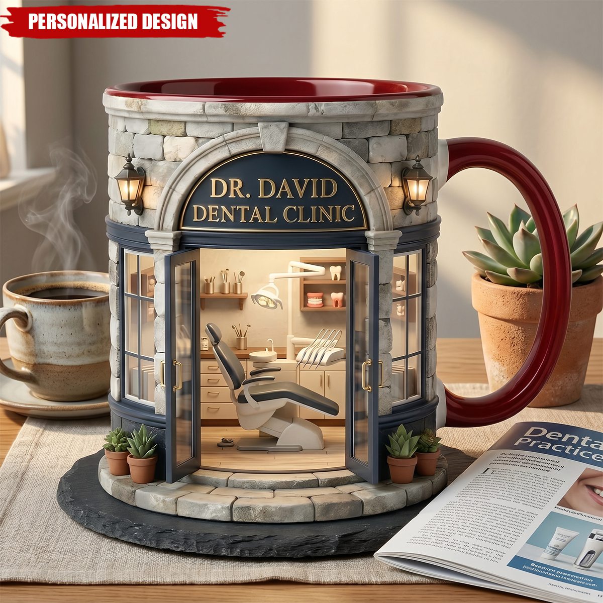 Personalized Dental Clinic Mug-Dentist Appreciation Gift