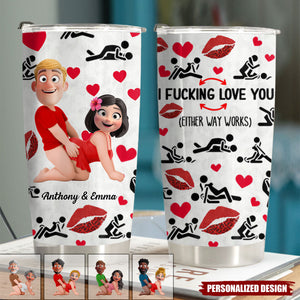I Love You-Personalized Couple Tumbler