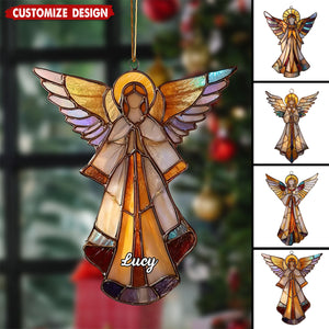 Handmade Acrylic Angel Christmas Window Ornament Guardian Angel Home Decor Gift