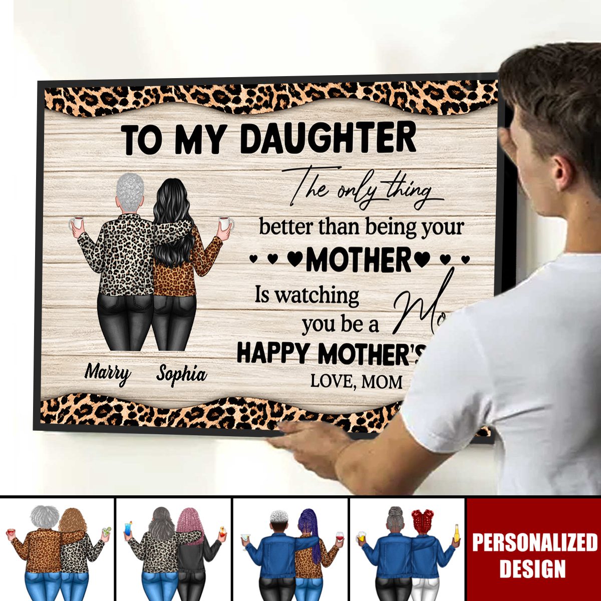 To My Daughter,Watching You Be a Mom-Personalized Poster