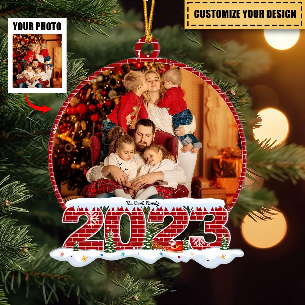 Photo - Personalized Custom Photo Acrylic Ornament - Christmas Gift For Family Members