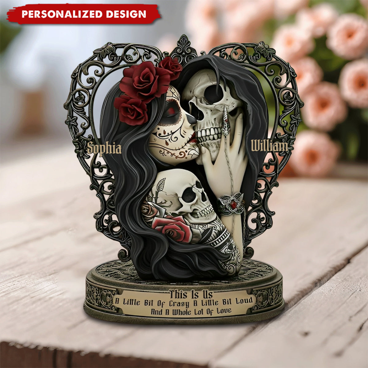 This Is Us-Personalized Skull Acrylic Plaque-Gift For Couple