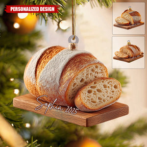 Personalized Sourdough Bread Christmas Ornament