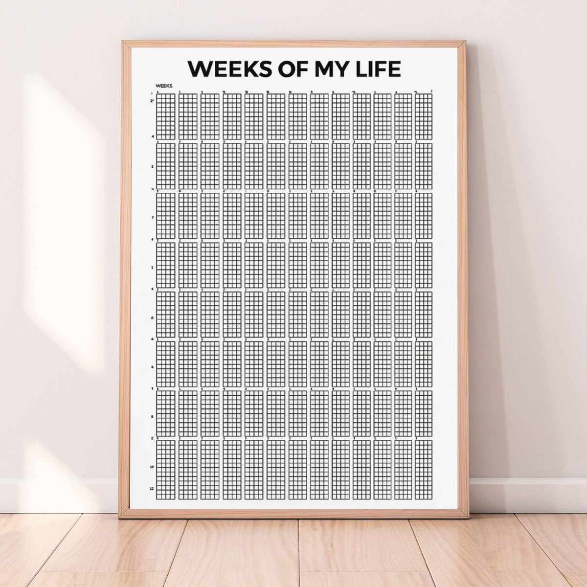 Weeks Of My Life - Motivational Life Calendar Poster