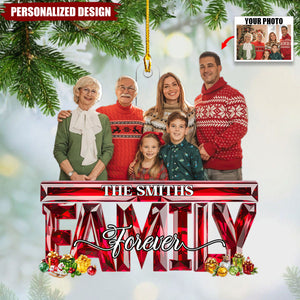 Personalized Photo Family Forever Ornament-Gift For Family Member