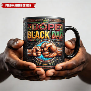 Personalized Dope Black Dad Magic Mug-Gifts For Dads