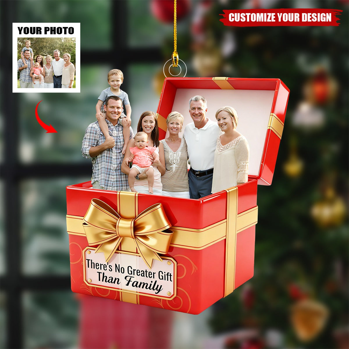 There's No Greater Gift Than Family- Personalized Christmas Acrylic Ornament