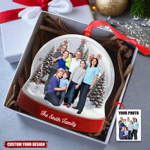 Custom Photo Acrylic Ornament - Personalized Christmas Birthday Gifts For Mom, Dad, Kids - Together Is The Best Place To Be