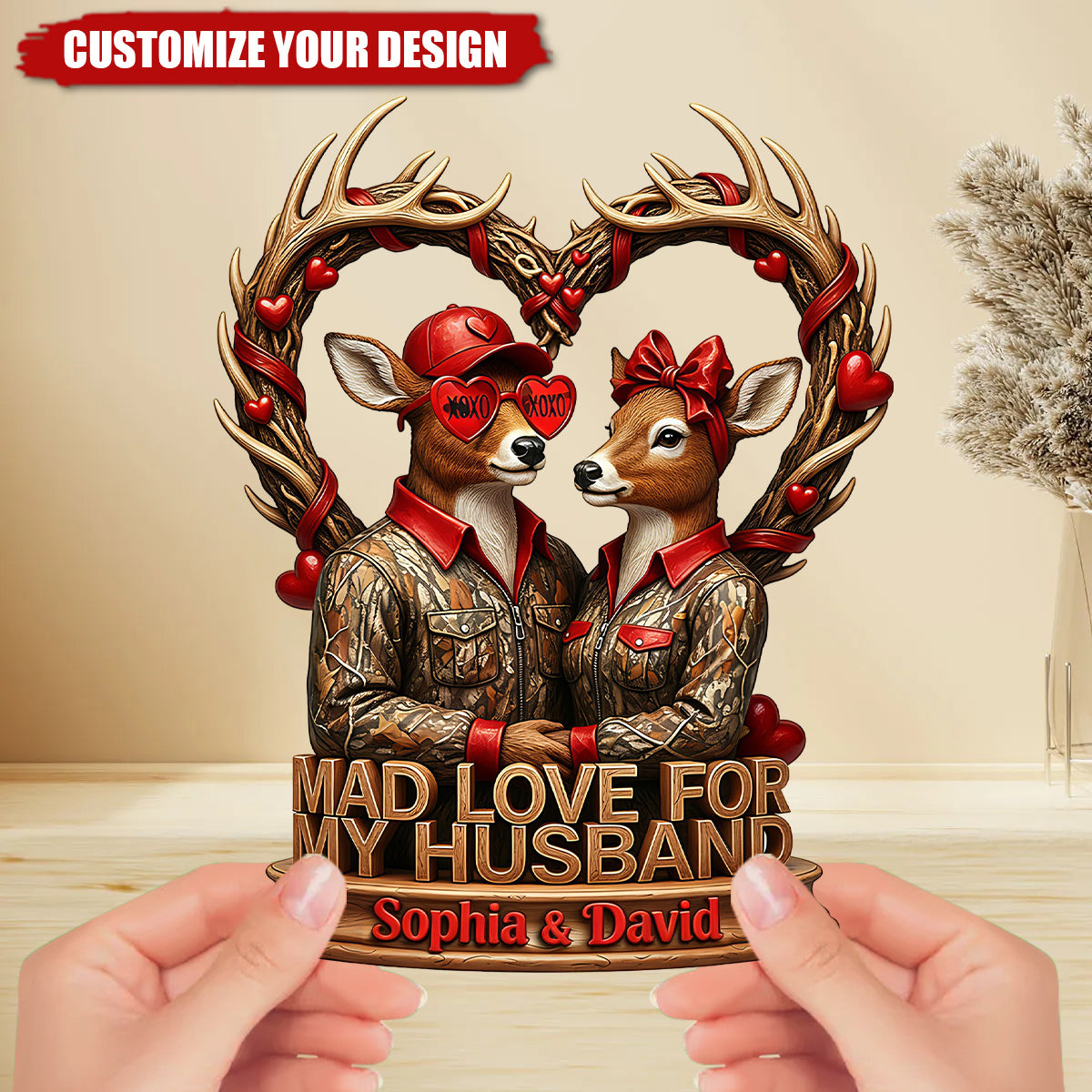 Mad Love Acrylic Plaque Personalized Gifts For Hunting Couple