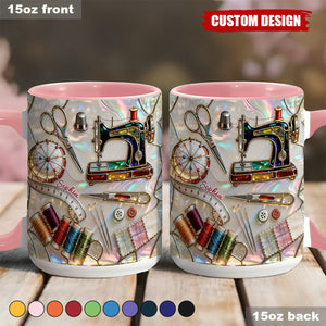 Personalized Sewing Accent Mug -Gift For Sewing Lover