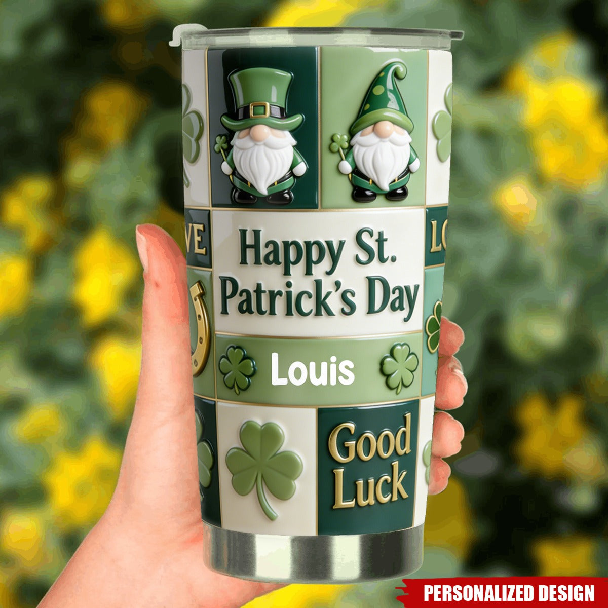 Happy St. Patrick's Day-Personalized Irish Tumbler
