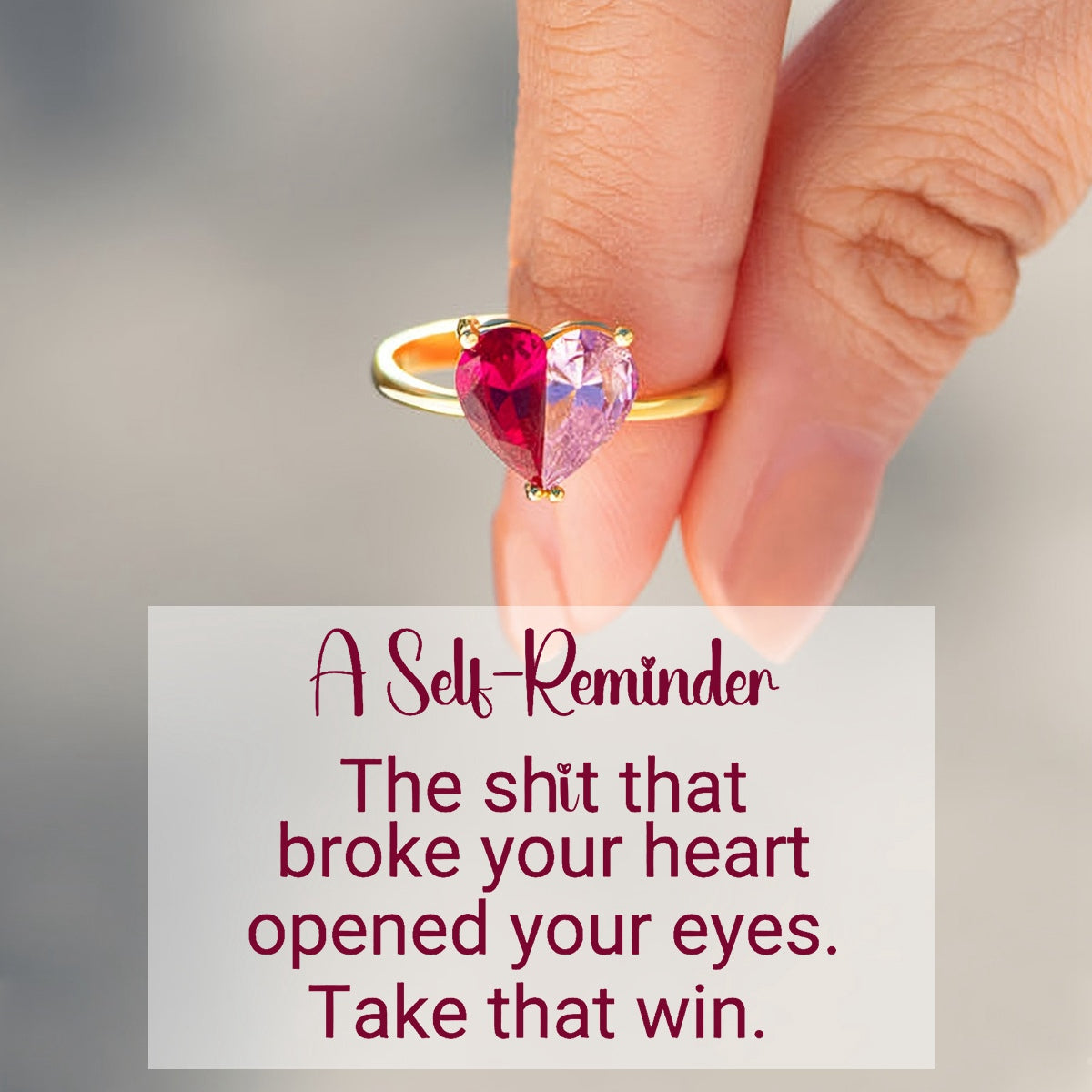 Self Love Pieced Heart Ring