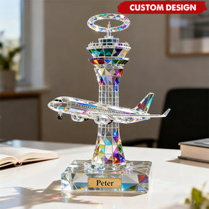 Personalized Airplane Tower Acrylic Plaque