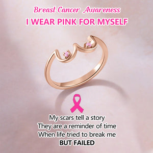 Breast Cancer Awareness-Pink Diamond Boobs Ring